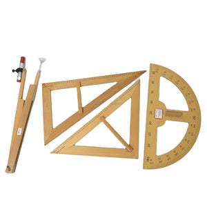 Wood Drafting Triangle Ruler