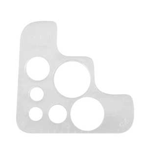 Rounded Corner Clear Circle Drafting Template